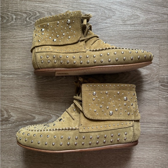 ZADIG & VOLTAIRE Santa Fe Suede Ankle Boots w/ Studs - Picture 6 of 7